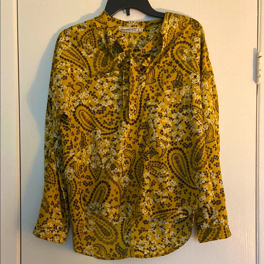 Abercrombie&Fitch Yellow Paisley Women's Top